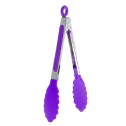 Stainless Steel Silicone Kitchen BBQ - Salad Bread TongBBQ
