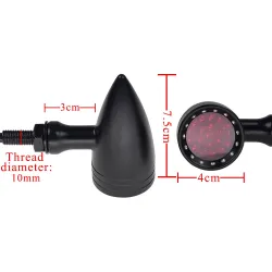 Vintage Motorrad LED-Drehsignalanzeige 10 mm