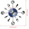 Metallbesteck Wanduhr 18 Zoll