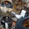 5 in 1 Multifunktionswerkzeug mit Messerschrauber Aluminium Kletter Karabinerhaken