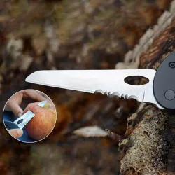 5 in 1 Multifunktionswerkzeug mit Messerschrauber Aluminium Kletter Karabinerhaken