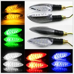 Universal 12V LED Motorrad wasserdicht Bernstein Licht Wende Signalgeber 2 Stück
