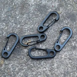 Camping Outdoor Edelstahl Karabiner Schnalle Haken 10 Stk
