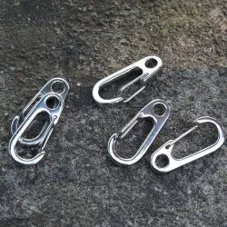 Camping Outdoor Edelstahl Karabiner Schnalle Haken 10 Stk