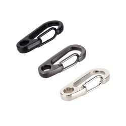Camping Outdoor Edelstahl Karabiner Schnalle Haken 10 Stk