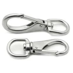 M4 Mehrzweck-Schwenkhaken Karabiner Edelstahl 2 Stück
