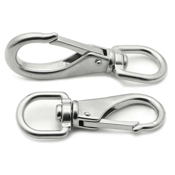 M4 Mehrzweck-Schwenkhaken Karabiner Edelstahl 2 Stück