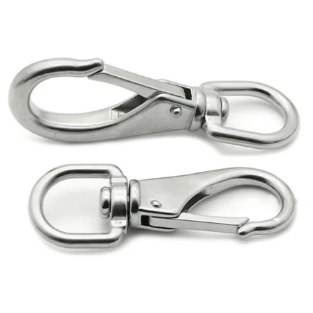 M4 Mehrzweck-Schwenkhaken Karabiner Edelstahl 2 Stück