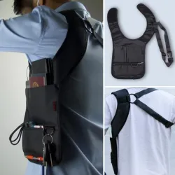 Nylon Anti-Diebstahl versteckt unterarm Schultertasche