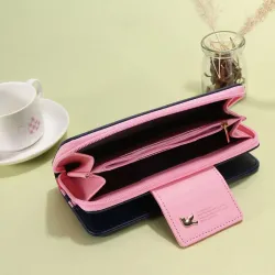 Long leather women's walletWallets