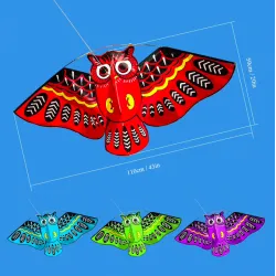 Colorful owl easy fly kite 110 * 50cmKites