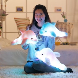 Leuchtende LED Plüsch Delphin Puppe Spielzeug 45 cm