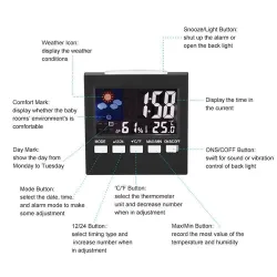 LCD Digital Wecker mit Hintergrundbeleuchtung