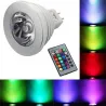 E14 - E27 RGB LED 3W color changeable lamp bulb with remote controlE27