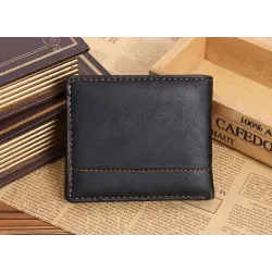 Leather men's wallet purse - zipper and credit card slotsWallets