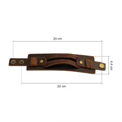 Leder Manschette Doppel breites Seilarmband unisex