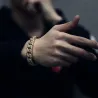 Gold / silver bracelet with zirconias unisexBracelets