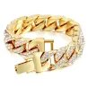 Gold / silver bracelet with zirconias unisexBracelets