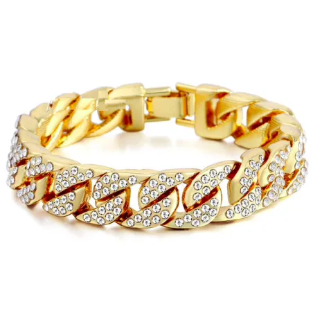 Gold / Silber Armband mit Zirkonia unisex