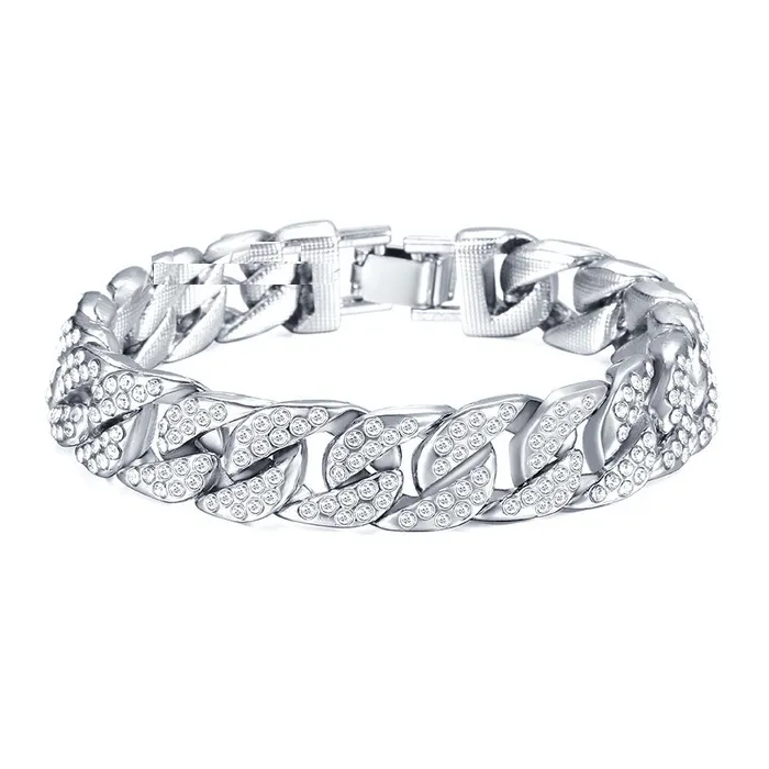 Gold / Silber Armband mit Zirkonia unisex