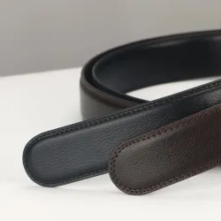 Echter Cowhide Ledergürtel mit automatischem Schnallengürtel