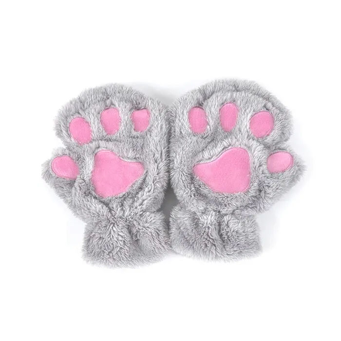 Bär Pfotenmilben - Plüsch fingerlose Handschuhe