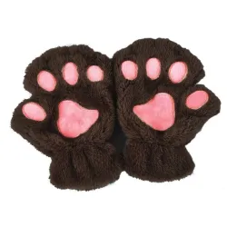Bär Pfotenmilben - Plüsch fingerlose Handschuhe