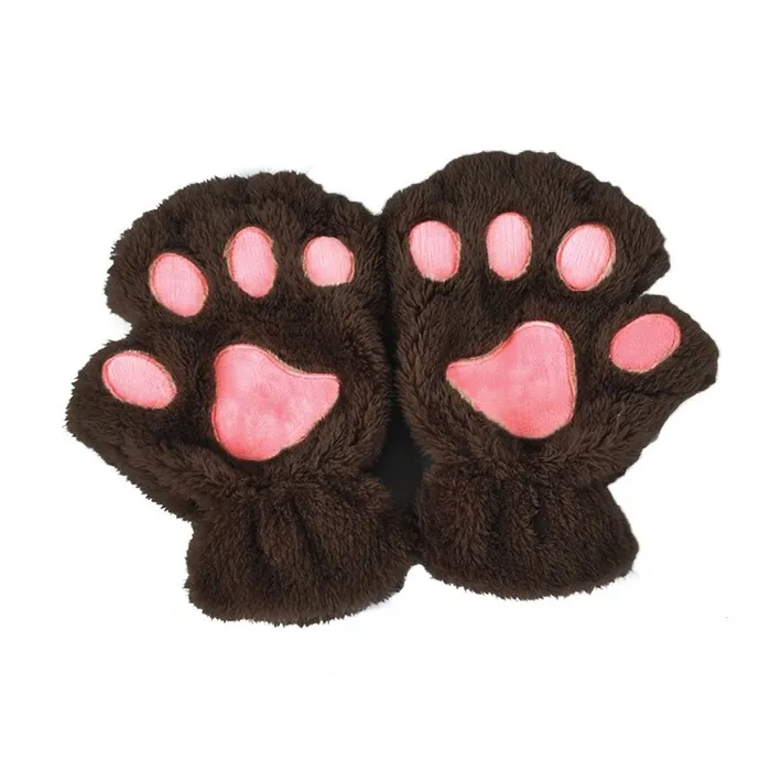 Bär Pfotenmilben - Plüsch fingerlose Handschuhe