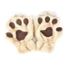 Bär Pfotenmilben - Plüsch fingerlose Handschuhe