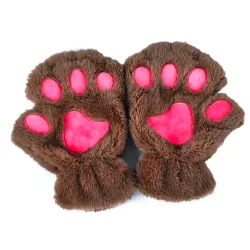 Bär Pfotenmilben - Plüsch fingerlose Handschuhe