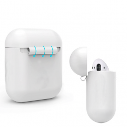 Apple AirPods Kopfhörer weiches Silikon ultra dünne Abdeckung Gehäuse