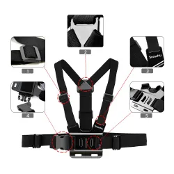 GoPro Hero & Xiaomi Yi GP27 verstellbare Brustgurtgurt Stativgurthalterung