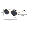 Metallrahmen Vintage Steampunk Sonnenbrille