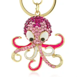 Kristall Oktopus Schlüsselanhänger - Schlüsselanhänger