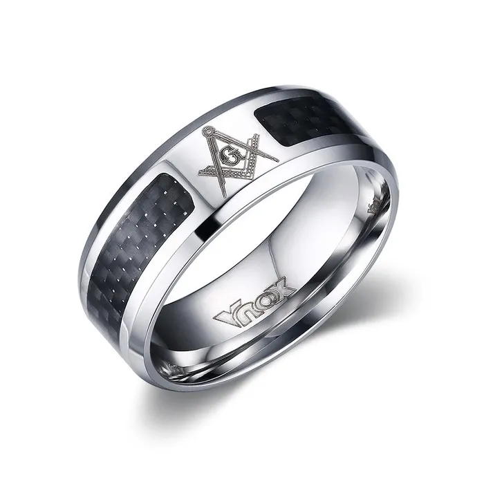 Stainless steel masonic symbol ringRings