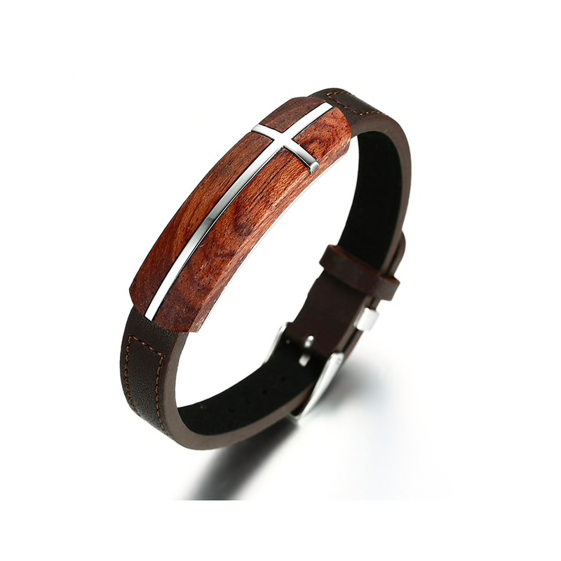 Retro rosewood genuine leather braceletBracelets