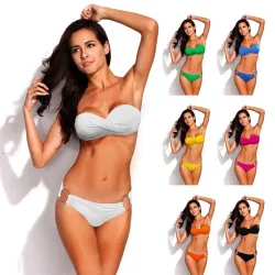 Metallring Push-up-Bikini-Set