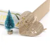 Weihnachtsbaum Weihnachtsdekoration Holz hohl Anhänger 6 Stück