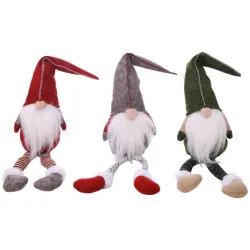 Weihnachtsdekoration lange Beine sitzen Elf 50cm