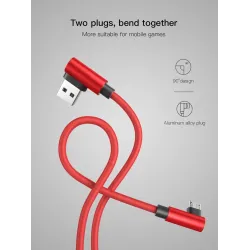 Fast charging micro USB charging cable L-typeCables
