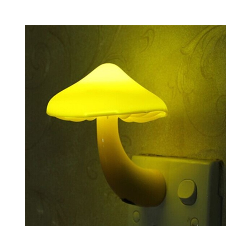 Mushroom geformte Wanddose - LED Nachtlicht - mit Sensor