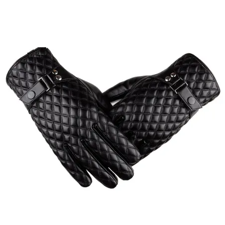 Warme Leder Winterhandschuhe mit Touchscreen-Funktion