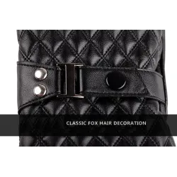 Warme Leder Winterhandschuhe mit Touchscreen-Funktion