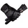 Warme Leder Winterhandschuhe mit Touchscreen-Funktion