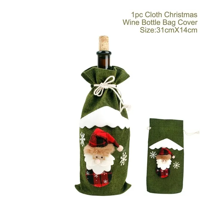 Weihnachtsflasche Weinbezug Stoff & Bettwäsche