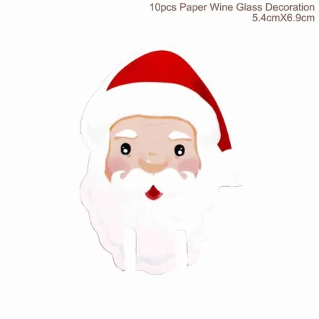 Weihnachtsweinglas Papier Dekoration 10 Stück
