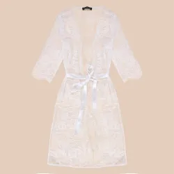 Full lace transparent nightgown - robeLingerie