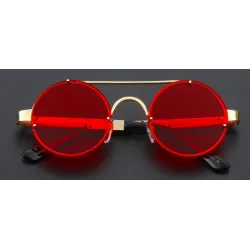 Runde Vintage Steampunk Sonnenbrille unisex