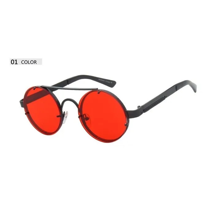 Runde Vintage Steampunk Sonnenbrille unisex