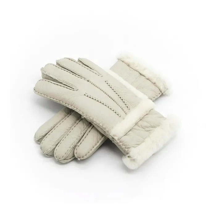 Echtes Leder & Kaschmir & Pelz warme Handschuhe